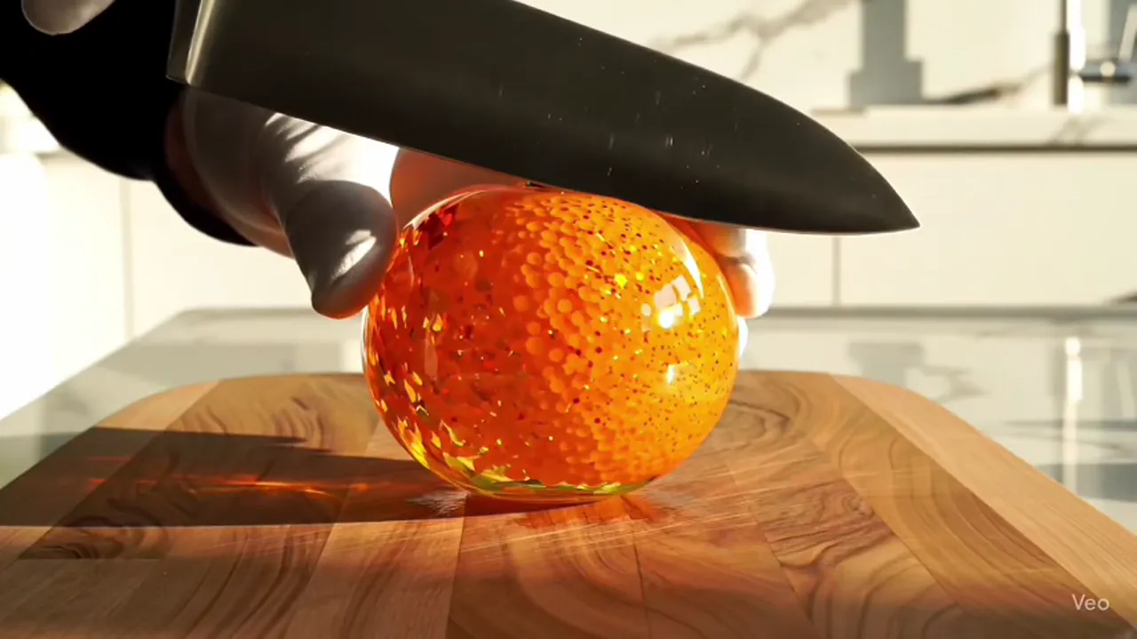 Glass Fruit Cutting